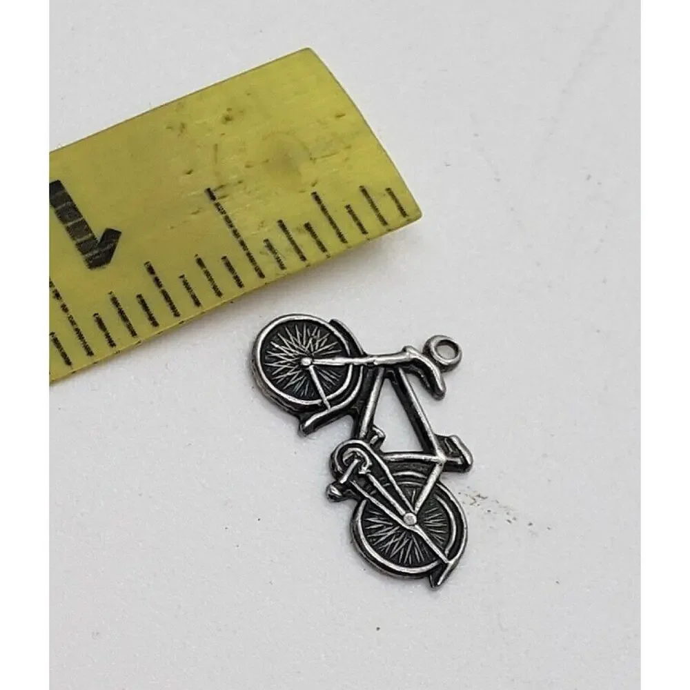 Vintage 925 Silver Charm Bike Bicycle 10 Speed Beach Cruiser KJM Co - Picture 5 of 5